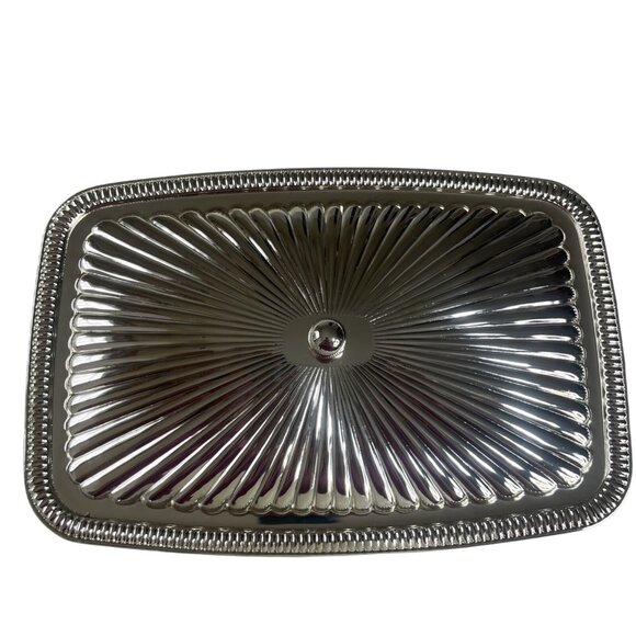 Windsor Range Mayfair England Pyrex 3 Pint Glass Dish Sliver Plated Tray - Picture 11 of 11